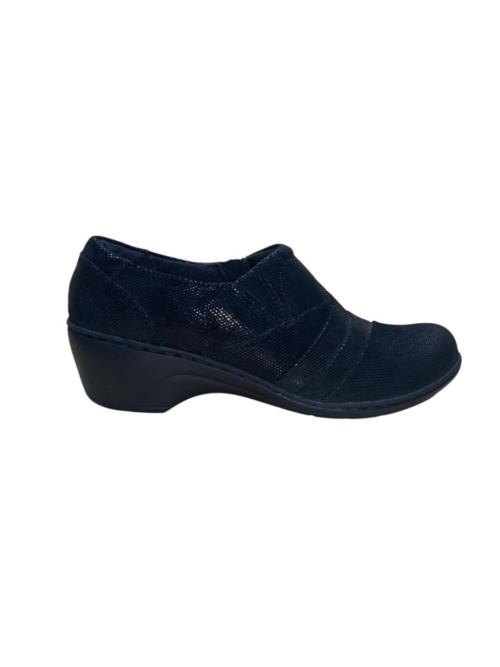 Clarks Women’s Black Lizard Pattern Channing Kim Zipper Closure Shoes Size 7.5 M